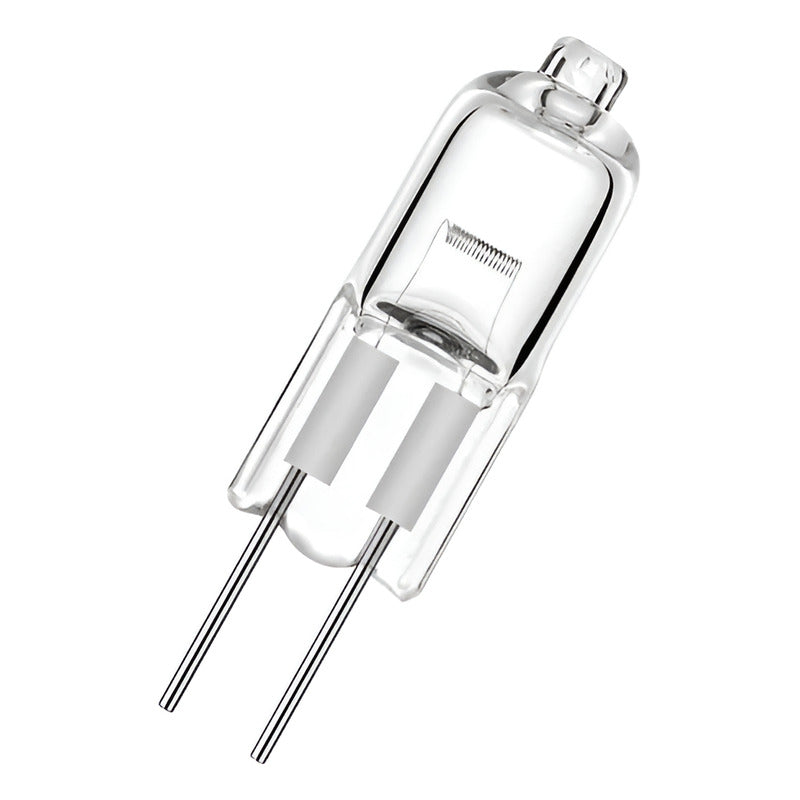 2x Ampolletas Bipin Halogena Tubular 12volt 35w Conector G4 Cálido