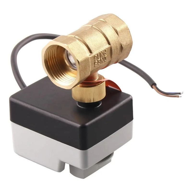 Electro Valvula Dn25 Bola Motorizada 220v + Perilla Manual Gris