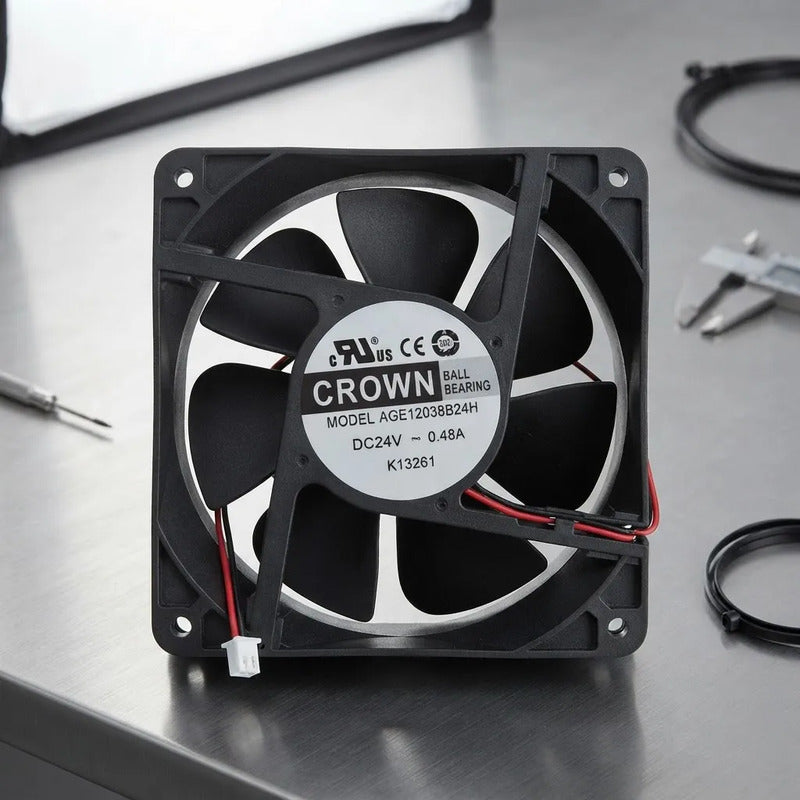 Ventilador Fan Cooler Age12038b24j 24v 120x38mm 2 Pines Negro