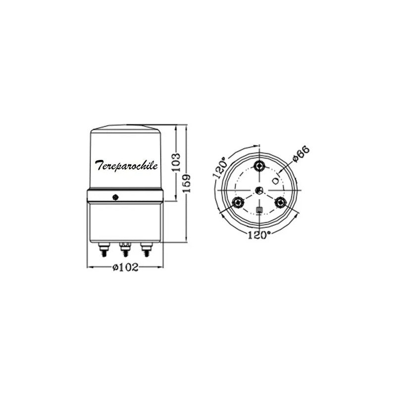 Lampara Led Baliza 12v - 24v Dc Alarma Control Acceso Porton