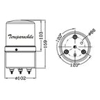 Lampara Led Baliza 12v - 24v Dc Alarma Control Acceso Porton