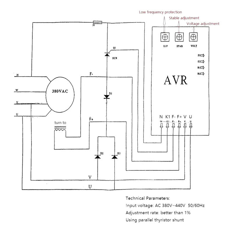 Regulador De Voltage Avr 75a Stc St Gavr-75a Savrh Gavr-100a