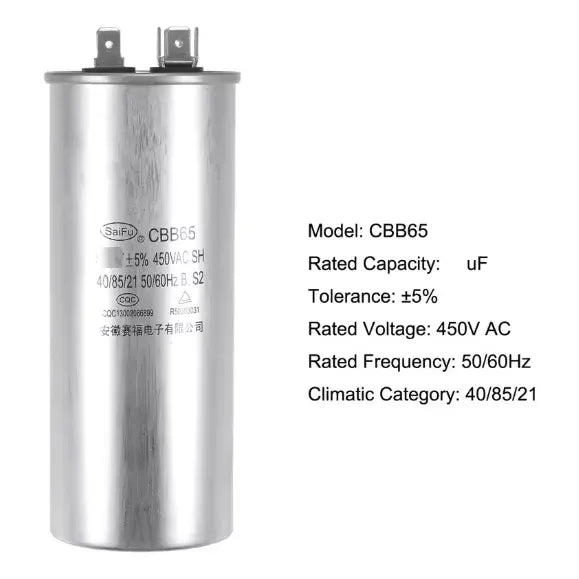 Condensador Capacitor Motor 15uf Cbb65 450vac