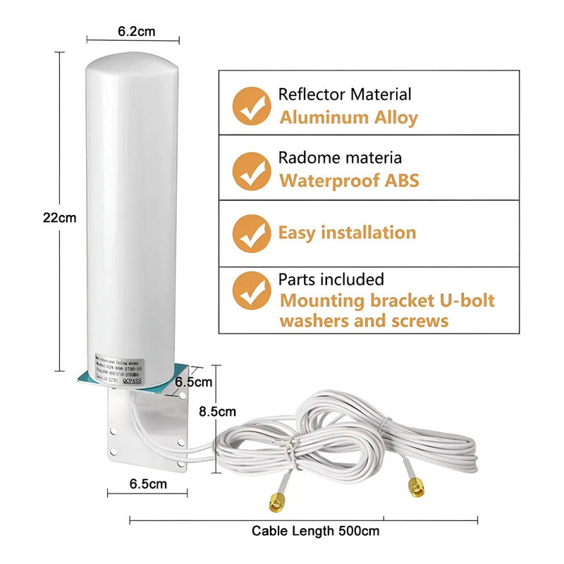Antena Router Modem Red 2g 3g 4g 5g Lte 12dbi Sma Exterior