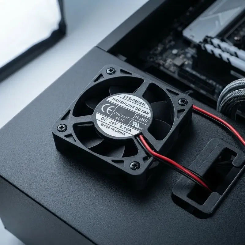 Ventilador Fan Efs-04d24l 40x10 Mm 24v 0.1a 2 Cables Negro