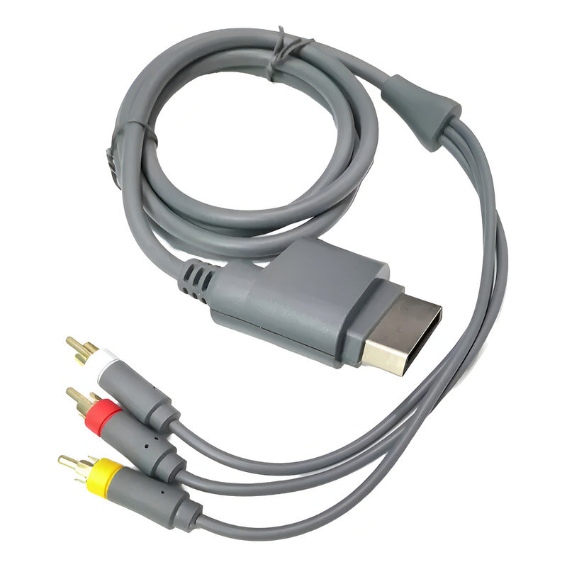 Cable Av Rca 1.8m Para Xbox 360 Marca Tereparochile Conector Dorado
