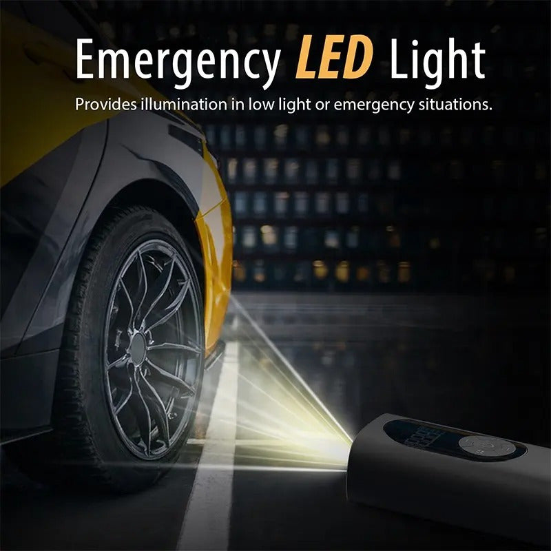 Compresor Aire Inflador Portatil Neumático Cargador Linterna