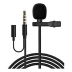 Micrófono Condensador Lavalier Solapa Para Celulares Tab Pc Negro