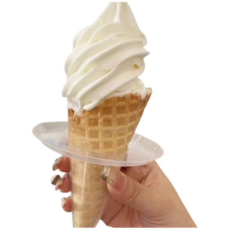 100x Porta Cono De Helados Barquillo Antichorreo Plastico