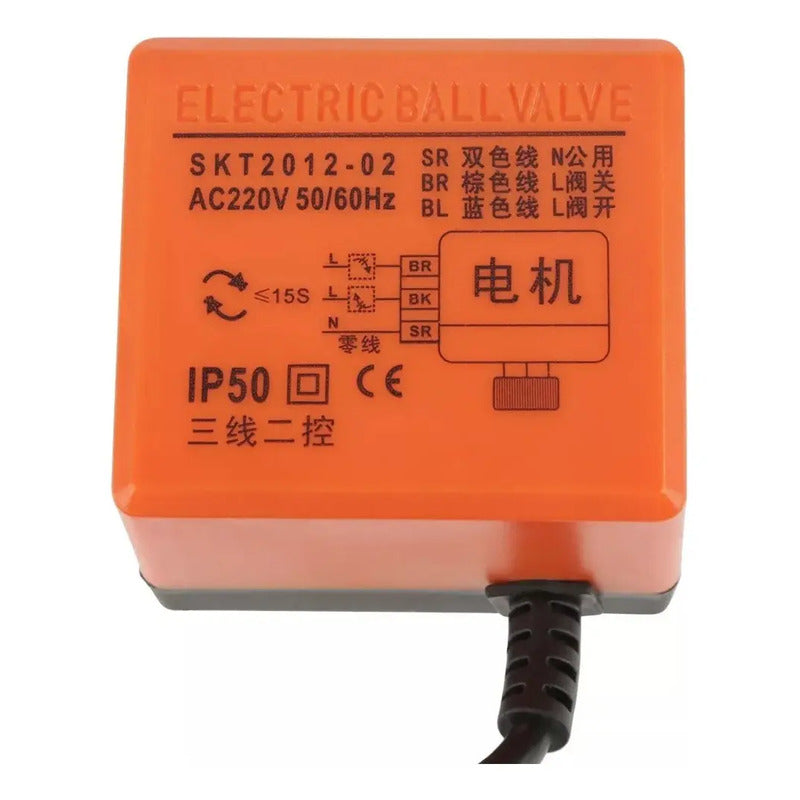 Electro Valvula Bola Llave Motorizada 220v Dn25 Actuador