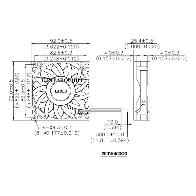 Ventilador Fan Cooler Ytd129225 12v 92x25mm Ytd129225b 9225