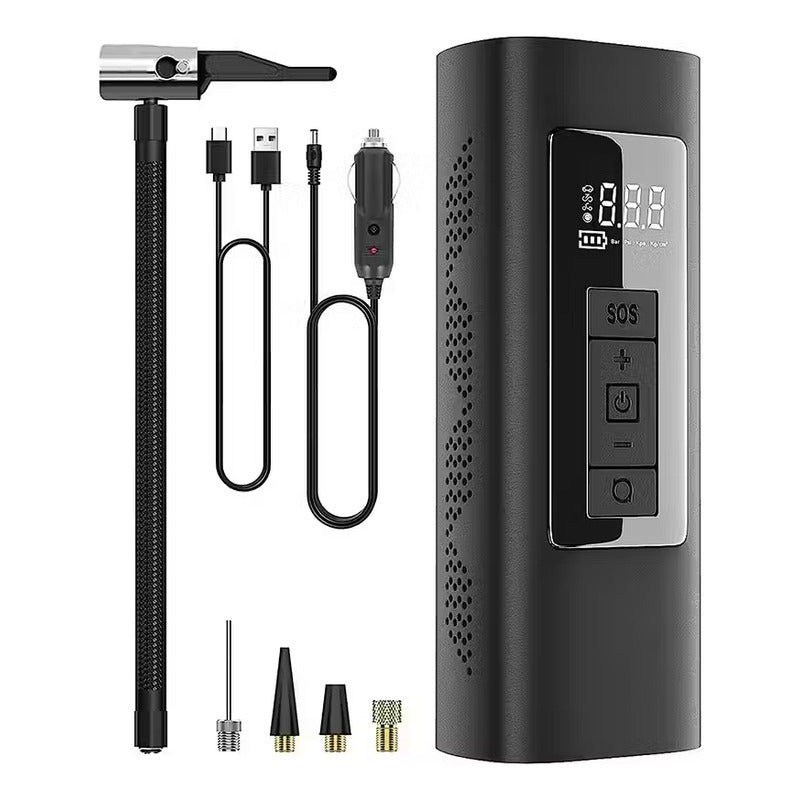 Compresor Aire Inflador Portatil Neumático Cargador Linterna