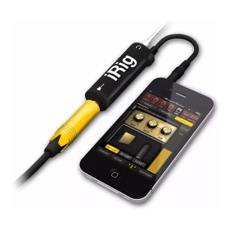 Adaptador Irig Amplitube Para iPhone iPad Guitarra Bajo