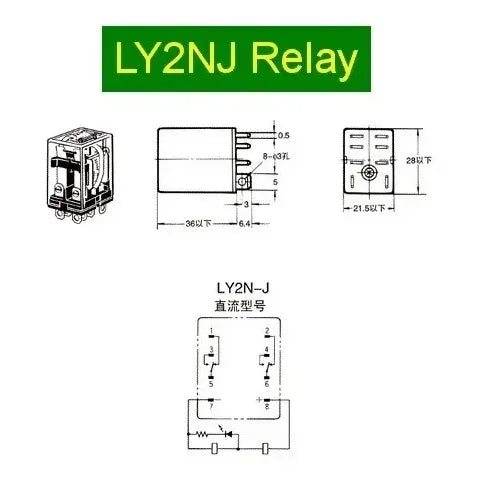 Rele Relay 12v Dc Ly2nj Hh62p 10a Dpdt Jqx-13f-l +zocalo