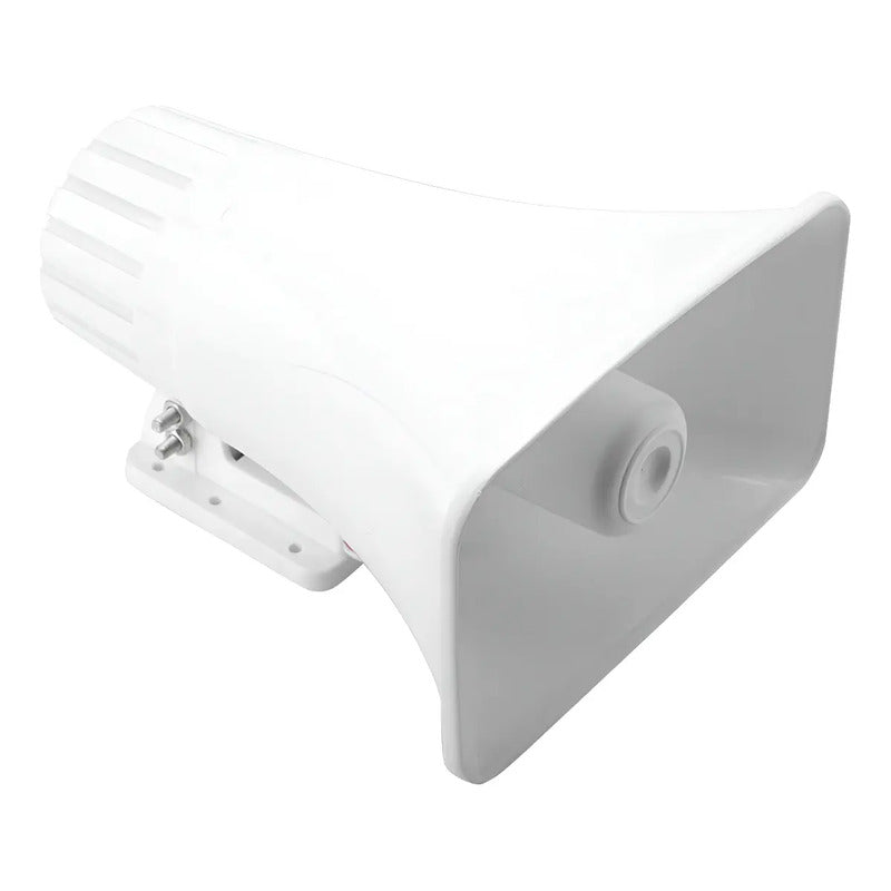 Sirena Advertencia Bocina Blanca Doble Tono 130db 12v 30w Blanco