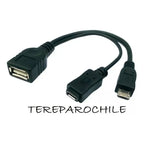 Adaptador Micro Usb Otg Puerto De Alimentación Macho Hembra Negro