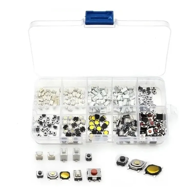 Kit 250 Pulsadores Switch Micro Pulsadores Boton Tactil Push
