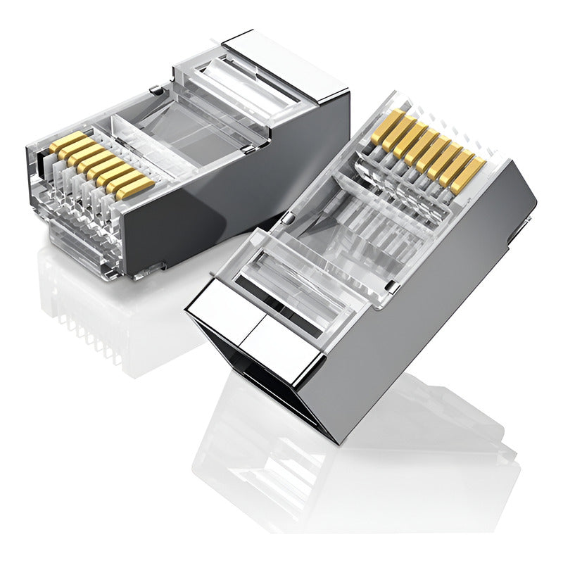 10 X Conectores Rj45 Red Cat6 En Metal Ftp Cat5 5e 10 Unid