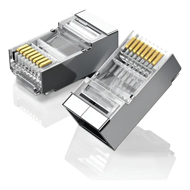 10 X Conectores Rj45 Red Cat6 En Metal Ftp Cat5 5e 10 Unid