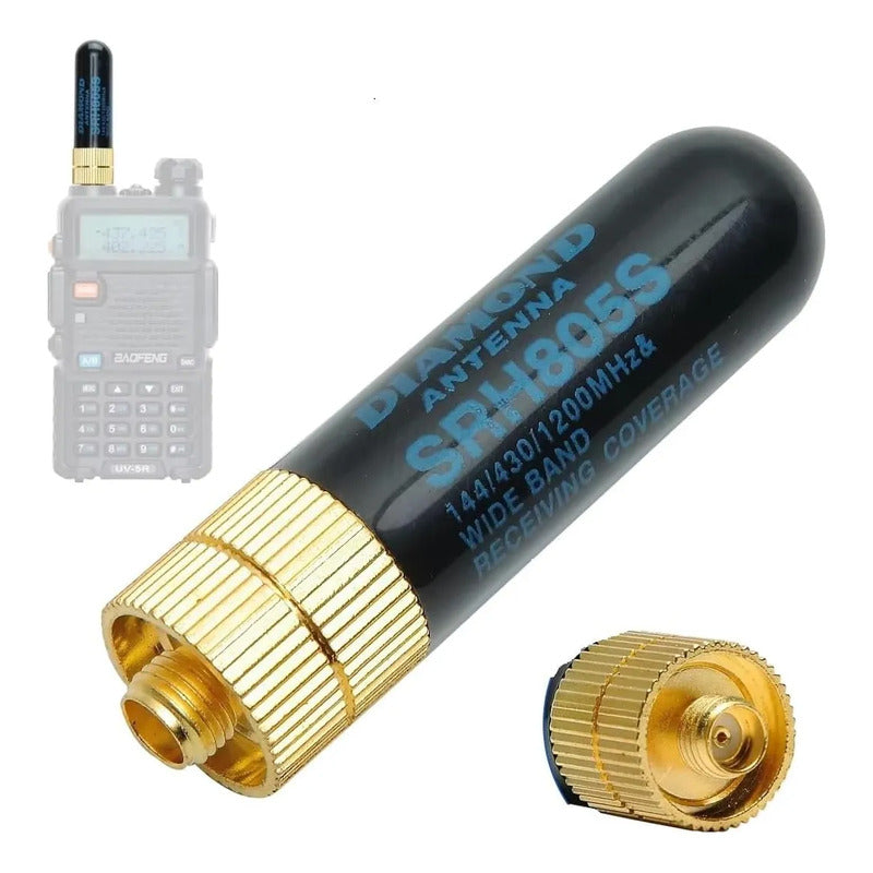 Antena Stubby Srh805s Sma-f Para Baofeng Kenwood Puxing 5cm