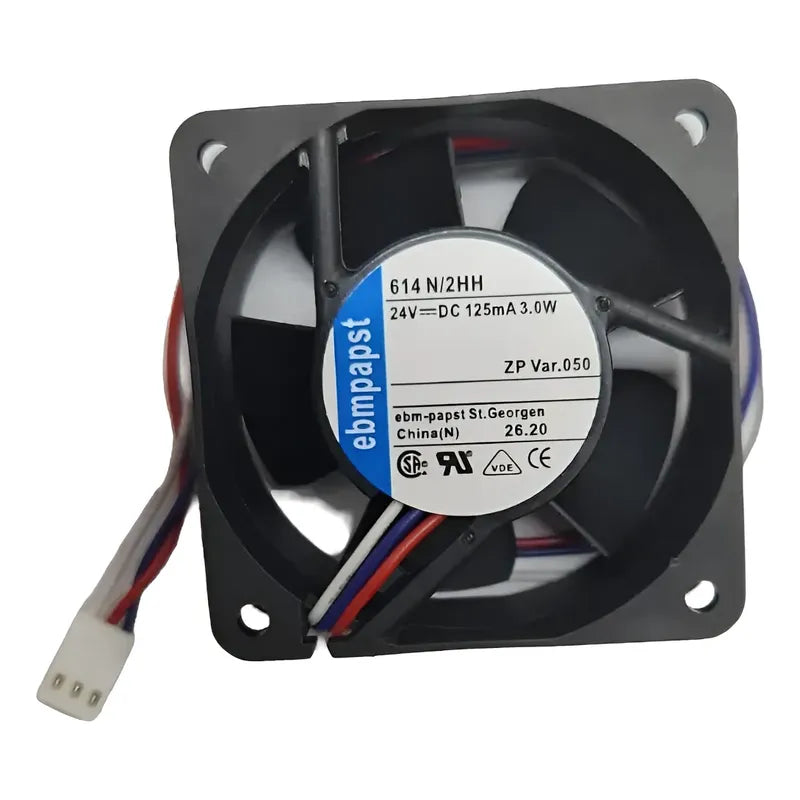 Ventilador Fan Cooler 614n/2hh 614 N/2hh 24v 60x25mm 3 Pines Negro
