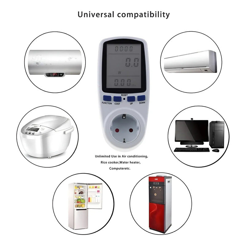 Medidor Consumo Watt Electricidad Kwh Voltimetro Amperimetro