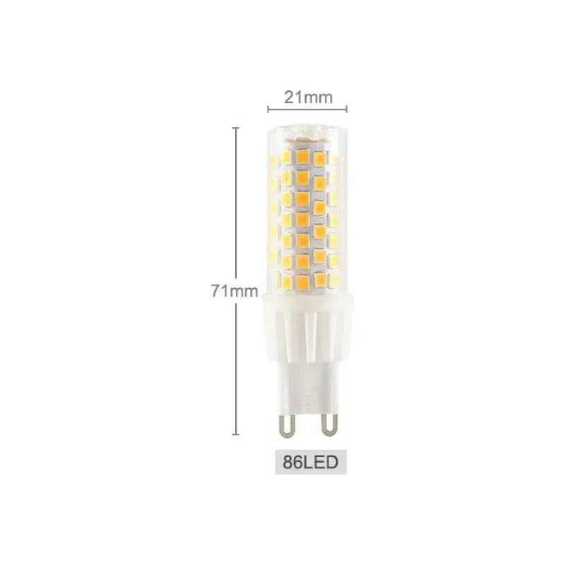 Ampolleta Led G9 9w 220v 86 Led 6500k Blanco Frío