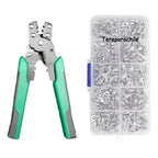Kit Alicate De Crimpado Pelacable + 330 Terminales Tipo Y- O