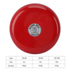Timbre Campana Alarma 220v Metal Rojo Escuela Incendio 97db 10 Pulgadas Rojo