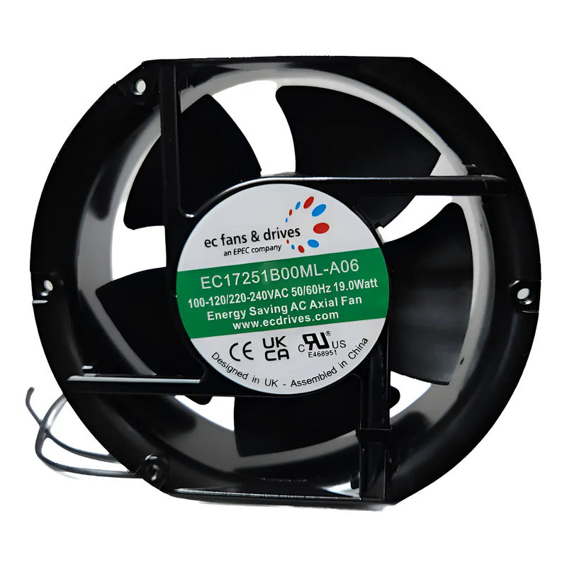 Ventilador Fan Cooler Ec17251b00ml-a06 172x152mm 110v 220v Negro