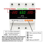Ats Y Protector Voltaje Ajustable 220v 63a Transferencia 2fa