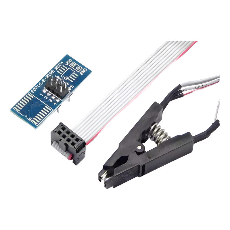 Ch341a Programador Usb Clip Pinza Dip-8 Ch341 Bios 24 25