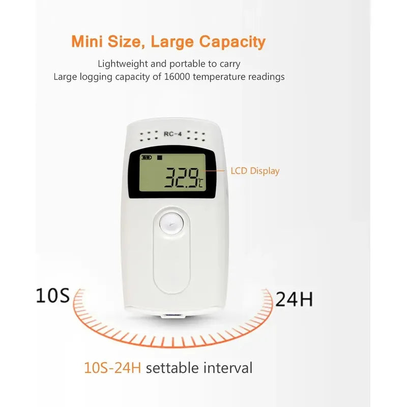 Data Logger Registrador Temperatura Humedad Log Datos Rc-4