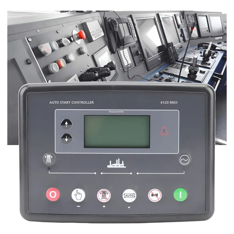 Tereparochile 6120 Mkii Modulo Control Generador Automatico Ats Lcd Verde
