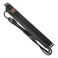 Pdu Rackeable Zapatilla Electrica 12 Enchufes Cable 3 Mt 19  Negro