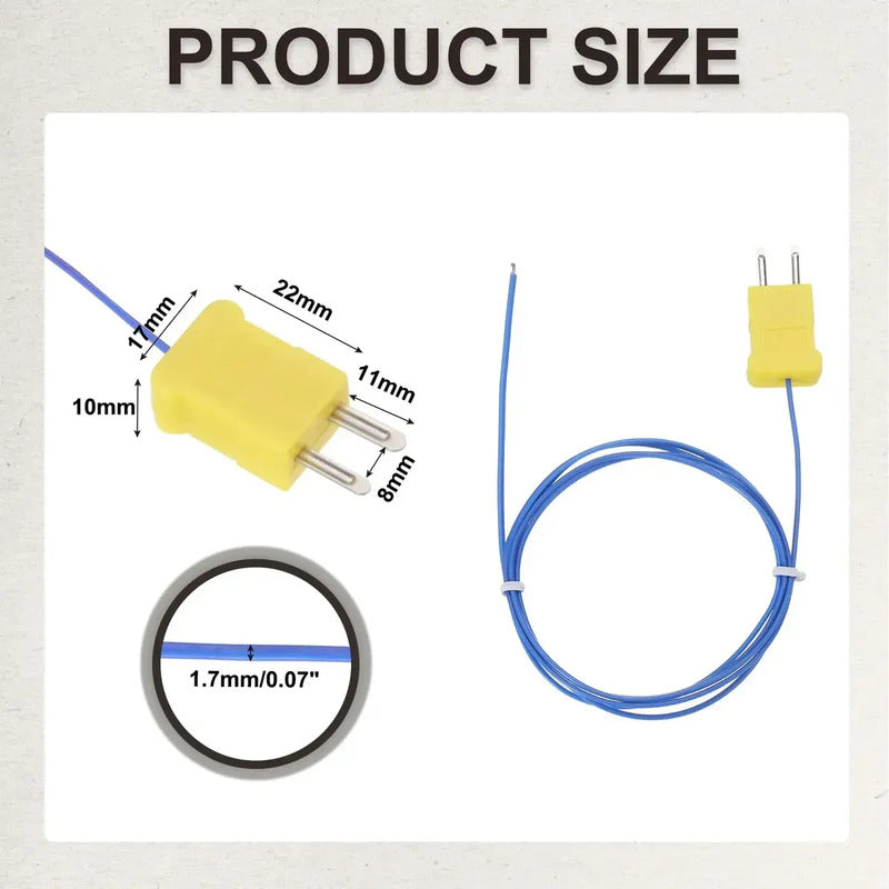 Termocupla Tipo K Tp-01 Conector Macho -50 A 200°c 2metros