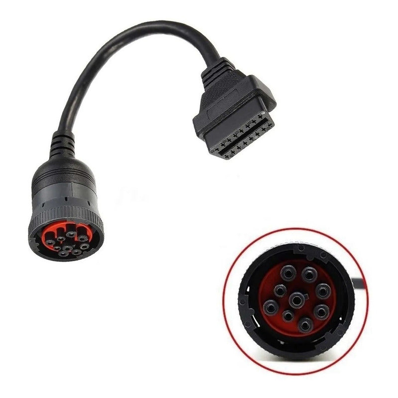 Adaptador Obdii 16 Pin 9 Pin J1939 Deutch Camion Obd2