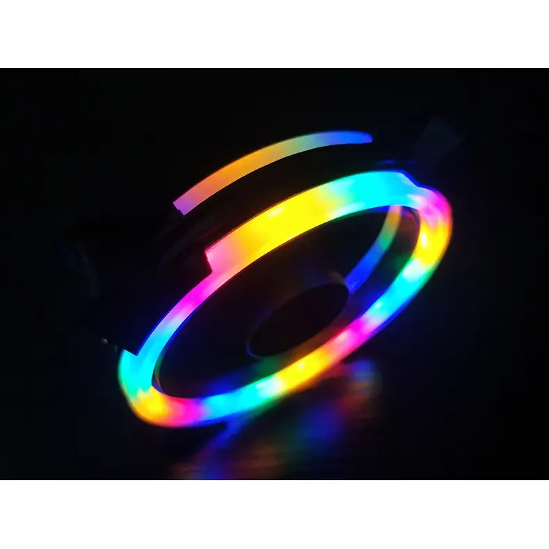 Ventilador Led De Escritorio Led Silencioso, 120 Mm, Doble Apertura, Arcoíris, Led [interfaz Dual]