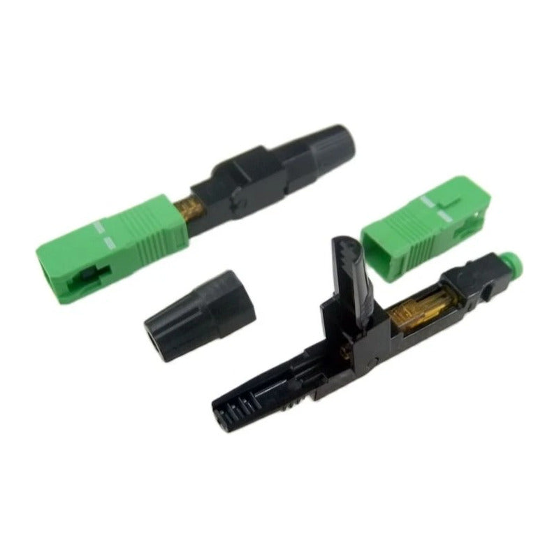 10 X Conectores Rápidos Sc/apc Fibra Óptica Ftth 10 Unidades