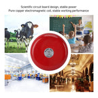Timbre Campana Alarma 220v Metal Rojo Escuela Incendio 97db 10 Pulgadas Rojo