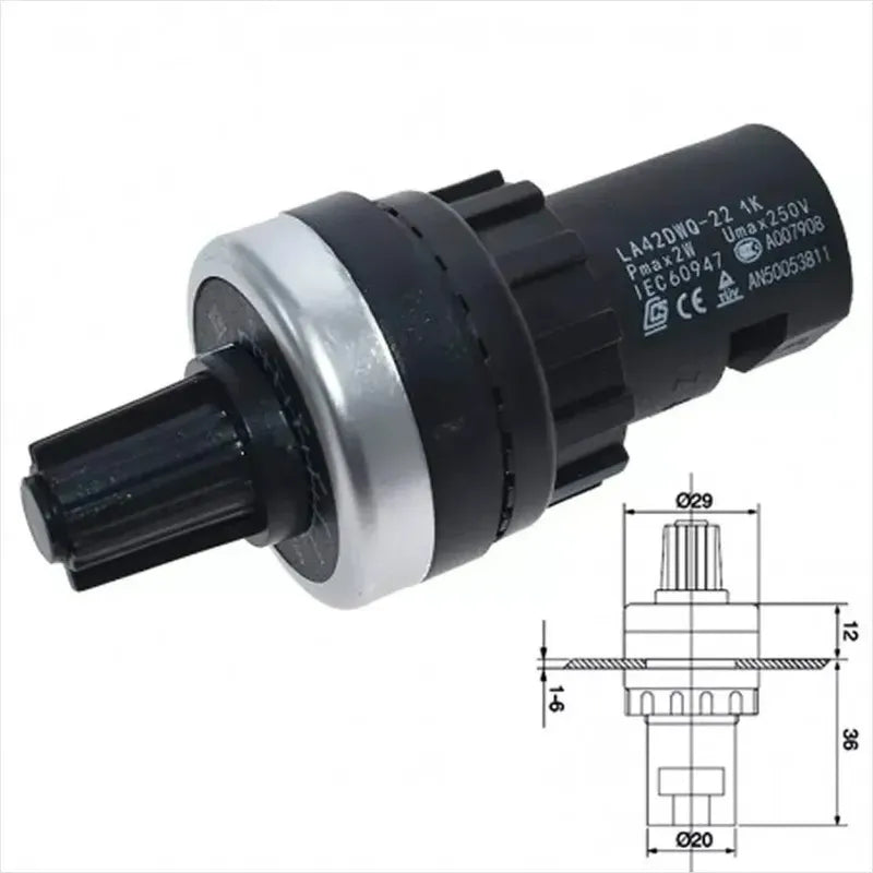 Potenciometro Precision La42dwq-22 1k Ohm 2w 22mm Vsd Vfd