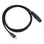 Cable Microfono Usb Tipo C A Xlr Hembra Cable Audio 1 Metro Negro