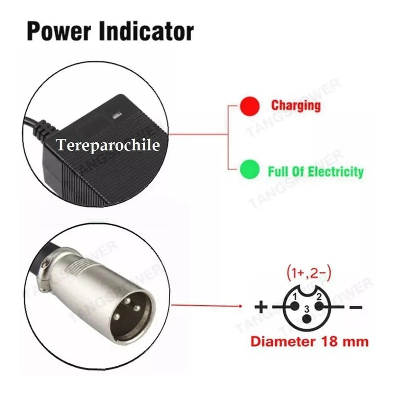 Cargador Batería Para Bicicleta Eléctrica Scooter 54.6v 48v