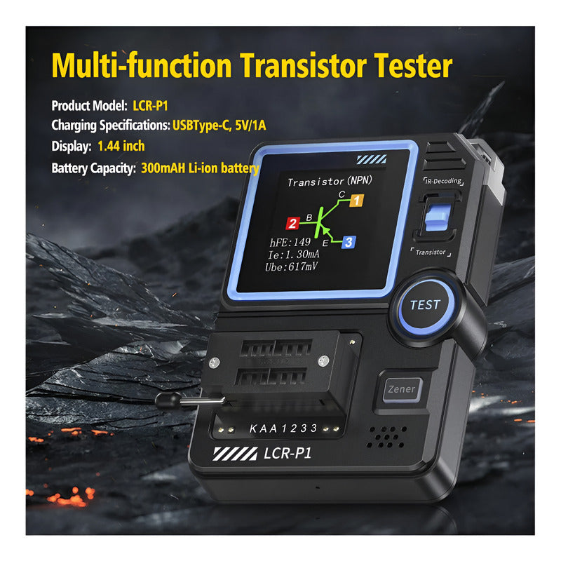 Probador Transistores Diodos Condensadores Tester Esr Lcr-p1