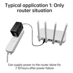 Mini Ups Portátil Dc 12v 9v 5v 5000mah Router Cámaras Negro