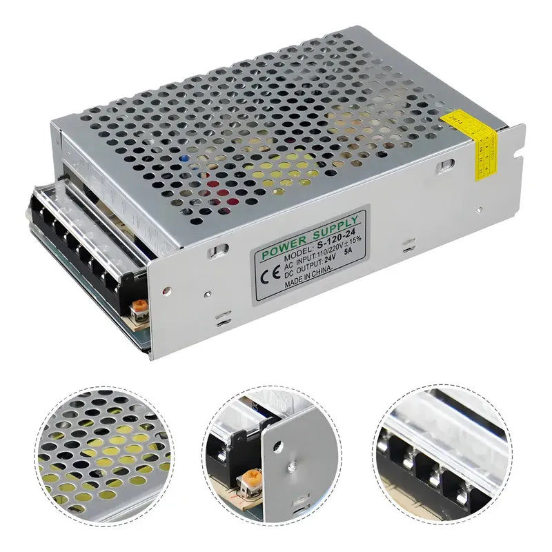 Fuente Conmutada 24v 5a 120w Cámaras Seguridad Leds Equipos Sonido
