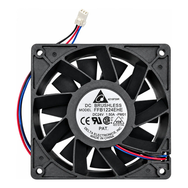 Ventilador Fan Cooler Ffb1224ehe 24v 120x38mm 3 Cables Negro