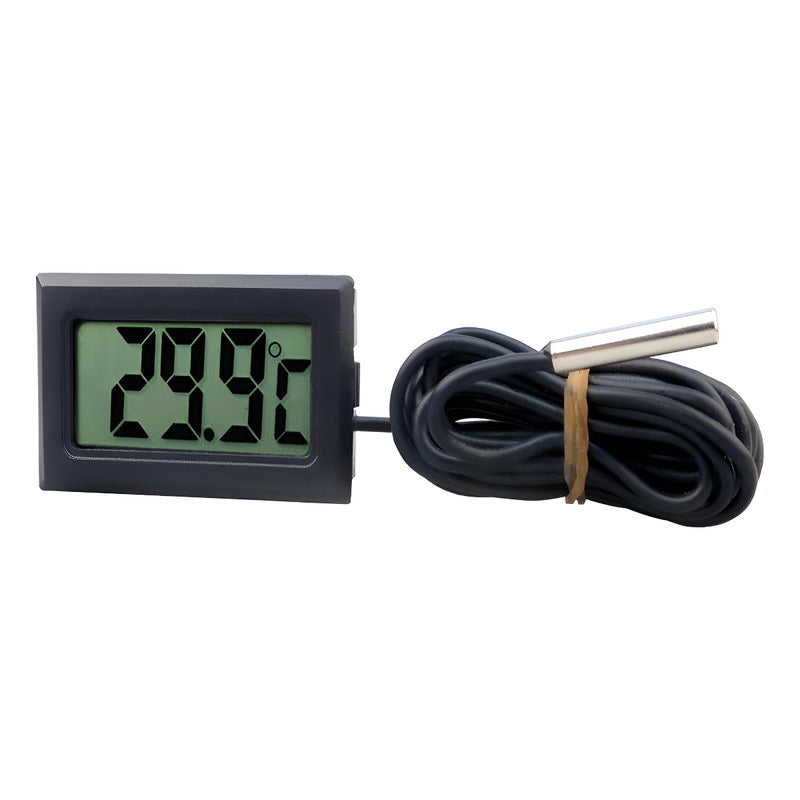 Termometro Digital Lcd Medidor Temperatura Acuario Clima Negro