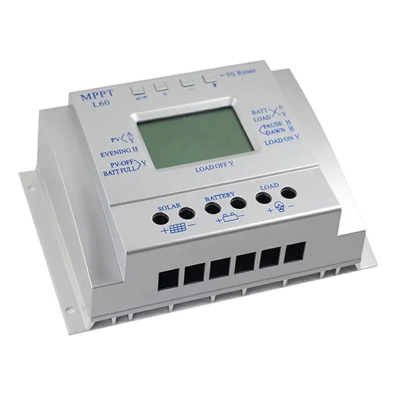Regulador Carga Panel Solar Mppt 60a Pantalla Digital 12/24v