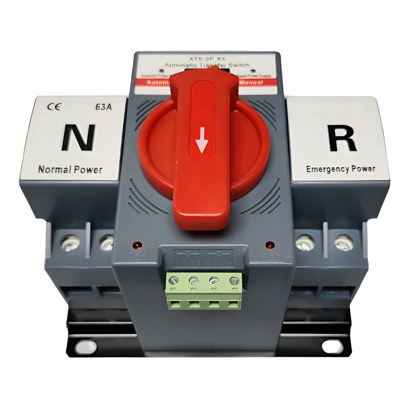 Ats Switch Transferencia Automatico Mcb 63a 220v Generador Gris Claro